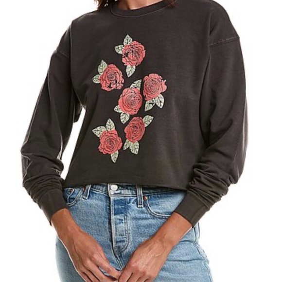 Girl Dangerous Tops - Girl Dangerous Roses Cropped Sweatshirt NWOT
